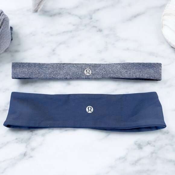 Lululemon Headband Bundle X2 Blue Heather Blue - Picture 2 of 7